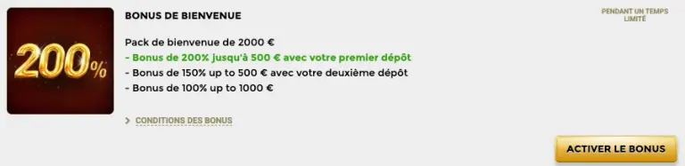 Banni&egrave;re bonus Unique Casino